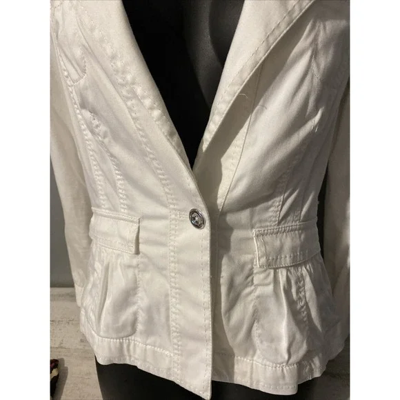 White House Black Market Women's Jacket Light 1 Button Size‎ 6 - Picture 3 of 6